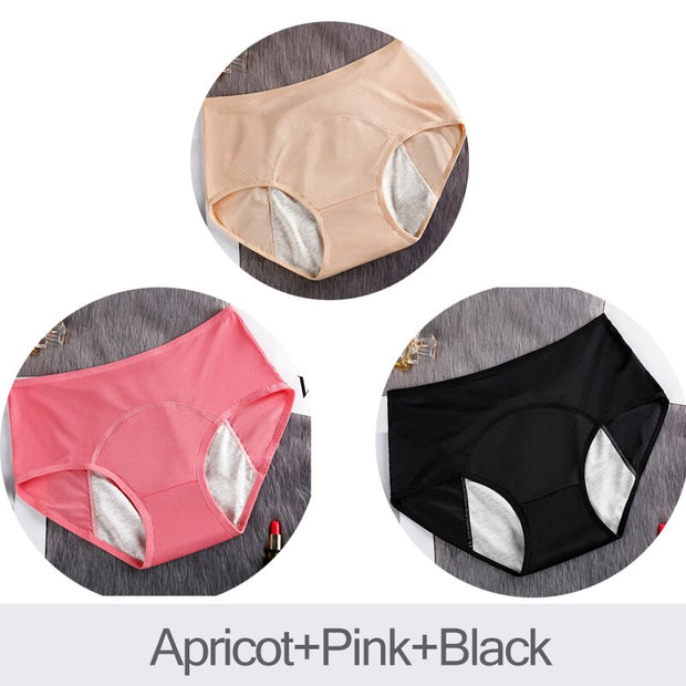 Leakproof Super Elastic Comfortable Cotton Impermeable Briefs Menstrual