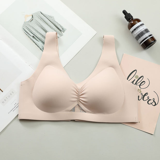 Mesh Design Seamless Bra Without Clasp